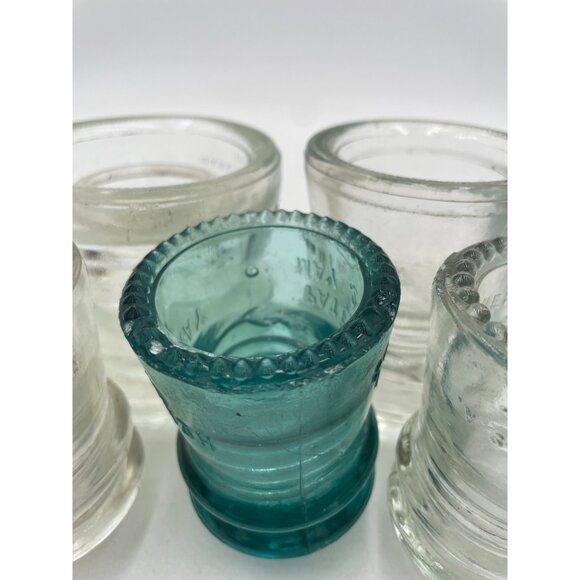 6 Hemingray Insulators antique Made in Usa 4 gray 2 green - Picture 16 of 16